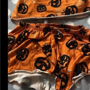 Halloween Pumpkin Print Pajama Set women’s size medium
